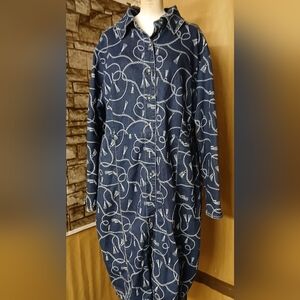 Fashion to Figure Dark Blue Textured Shirt Jackets